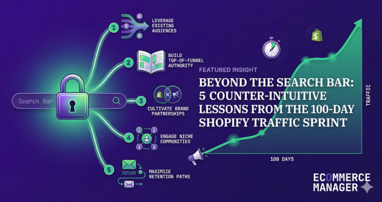 Beyond the Search Bar: 5 Counter-Intuitive Lessons from the 100-Day Shopify Traffic Sprint